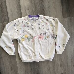 Vintage Floral Granny Sweater